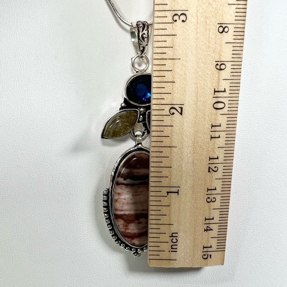 Coconut Jasper 925 Gemstone Pendant & Bracelet - Picture 4 of 7